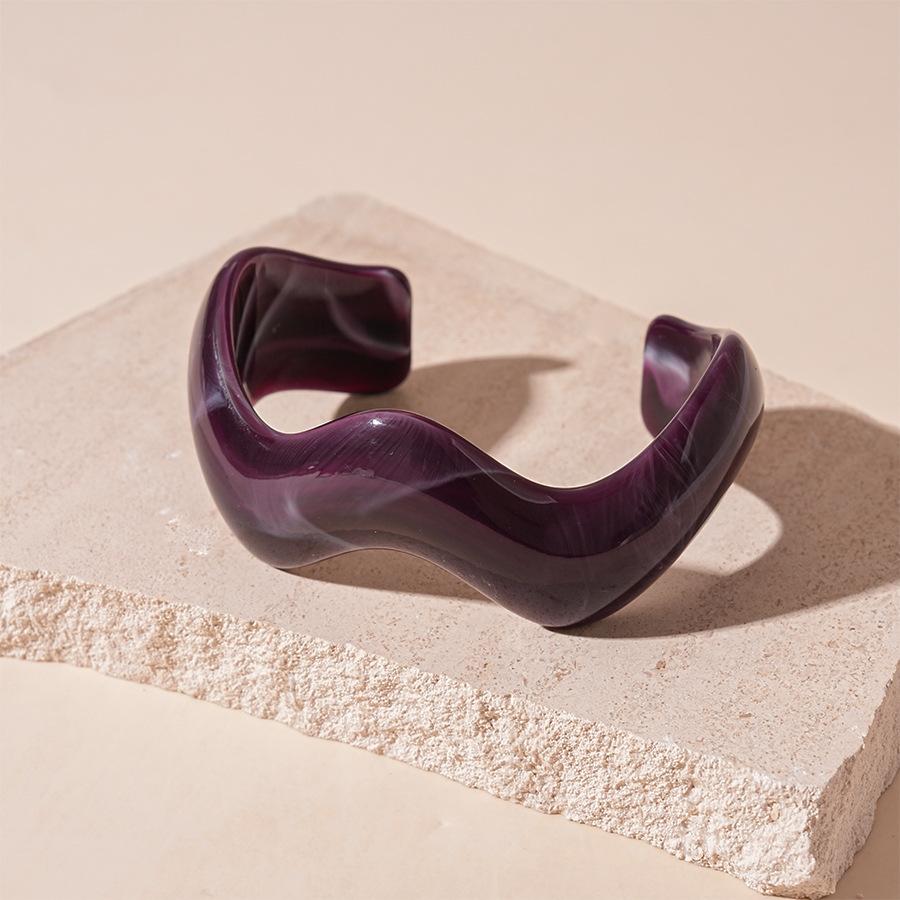 European and American color geometric resin bracelet, summer fresh and versatile bracelet, fashionable personalized simple jewelry
