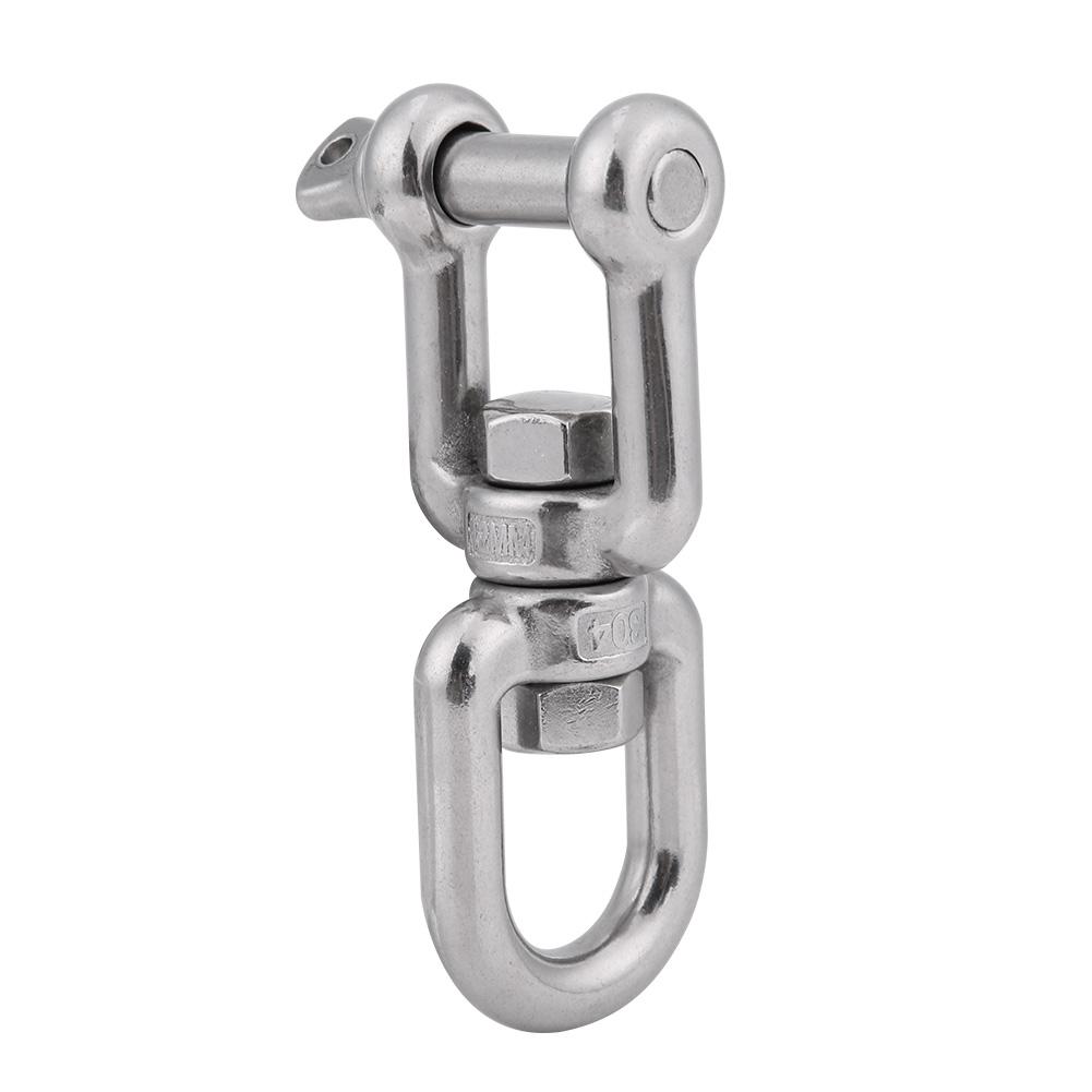 Heavy Duty 304 Stainless Steel Swivel Ring Snap Rolling Shackle Device(12mm)