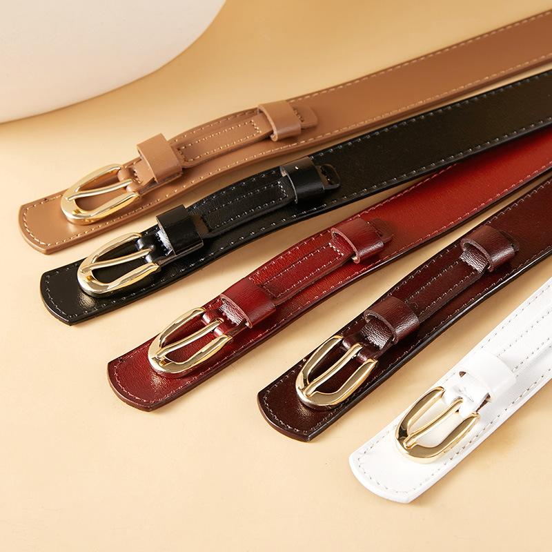 Gürtel für Damen Mode Dünne Gürtel für Damen Neuer Stil Röcke für Damen Kleider für Damen Dekorative Glatte Schnallen für Damen Riemen