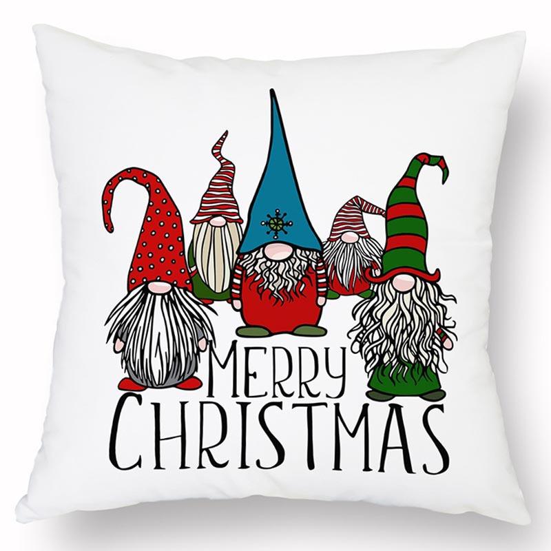 Νέα Χριστουγεννιάτικη Λινή Τυπωμένη Μαξιλαροθήκη Σπίτι Καναπές Σαλόνι Διακοπές Ανθεκτικό στη Βρωμιά Μαξιλάρι