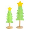 25/32CM Mini Christmas Tree Ornament Fake Rabbit Fur Felt Xmas Tree Table Sign Home Office Holiday Party Desktop Decoration Ornament