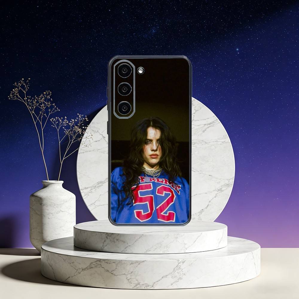 

Billie B-BLUE Eilish singer Phone Case For Samsung Galaxy A73,A72,A71,A70,A53,A52,A51,Others Soft Black Cover Samsung a32 4g