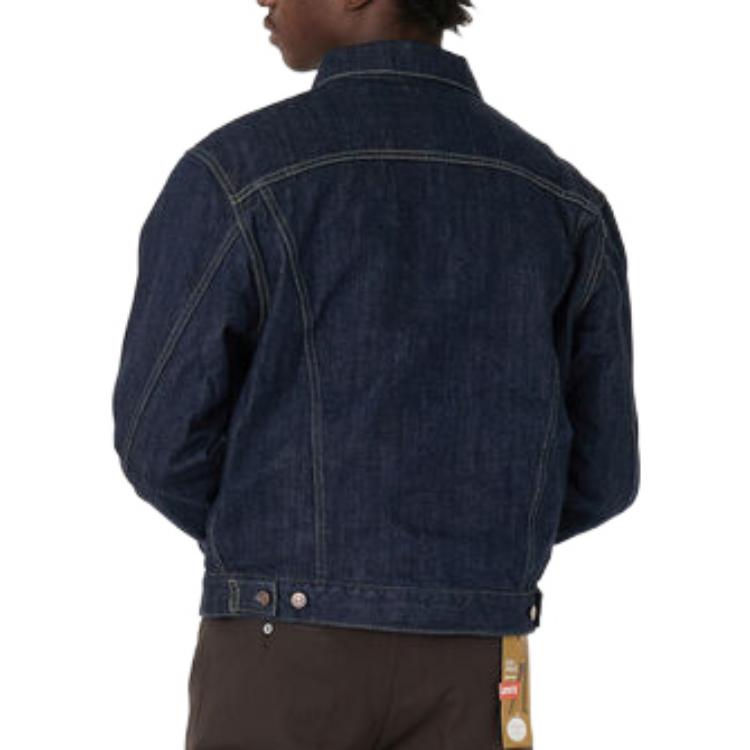 Levis FW22 Solid Color Button-Up Jacket Men Jackets Blue A30170001