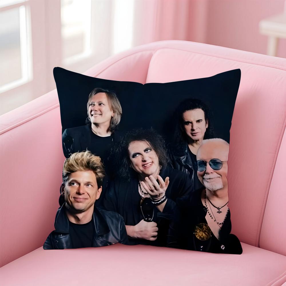 British Postpunk Rock Band TThe Cure Cushion Cover Pillow Case Soft Skin Friendly Fabric  Concealed Zipper