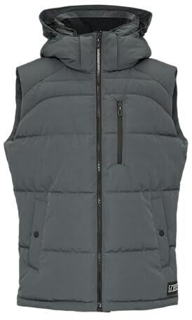 Зимняя куртка s.Oliver Теплая стеганая жилетка с отстегивающимся капюшоном (2150478) серый