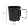 1 Pcs Outdoor Camping Cup With Foldable Handle Portable Ultra-light Aluminum Alloy Mug For Outdoor Hiking New Arrival 300ml