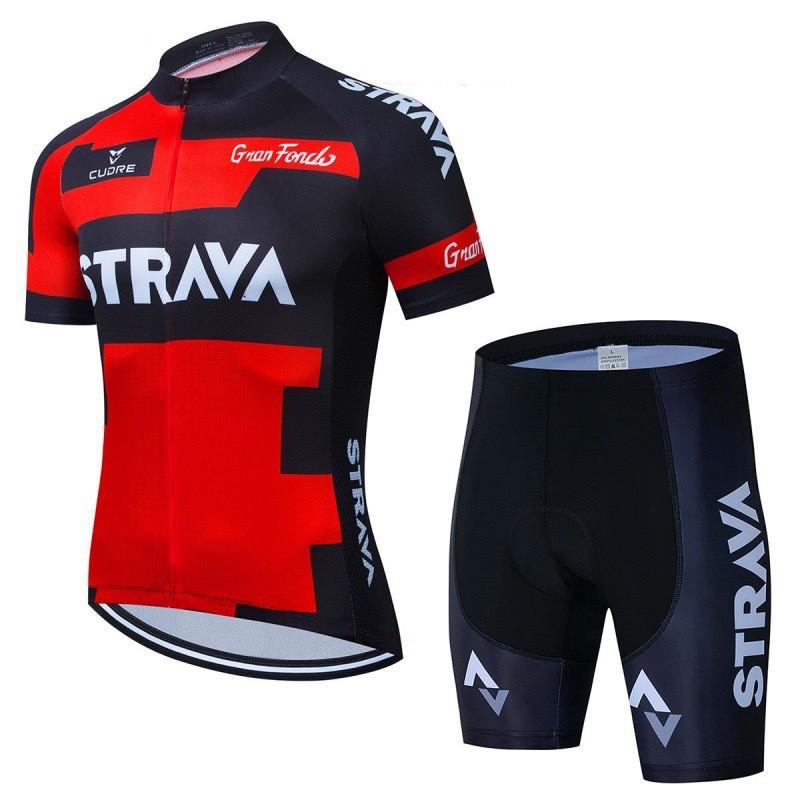Mens Cycling Jersey Bib Shorts Set Quick-Dry Outdoor Bike Riding Sportswear