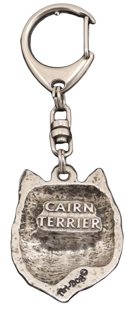 Cairn Terrier II - Silver-plated key ring with a dog in a gift box, handbag decoration, backpack pendant by Art-Dog brand