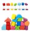 Shape Portable Wooden Matching Puzzle Box Toy For Infant Learning Development