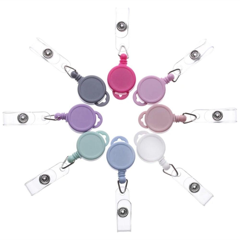 ID Lanyard ID Badge Holder Name Tag Easy To Pull Buckle Retractable Badge Reel Office Accessories