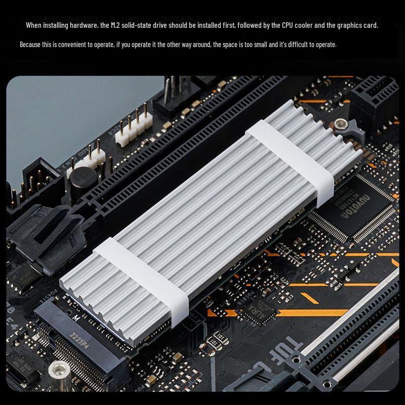 M.2 2280 Aluminum Alloy SSD Heatsink with High Thermal Conductivity