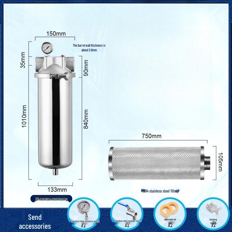 TLXT Stainless Steel Pre-Filter with 1.2-inch Port
