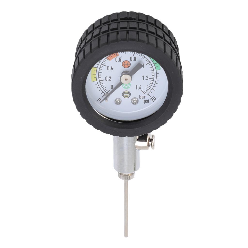 Ball Pressure Tool Mechanical Needle Accurate Ball Air Pressure Measurement for Football Soccer Volleyball with Rubber Ring