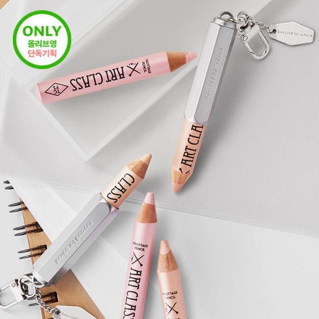 Too Cool For School Protage Pencil 15 Peony Tea with Metal Holder Special Set Rosy Shimmer Eye Shadow Pencil