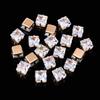 Flatback Zircon Rhinestones Cubic Zirconia teardrop base Claws Sew On  clear  Zircon For Rings Earrings DIY Clothing Accessorie