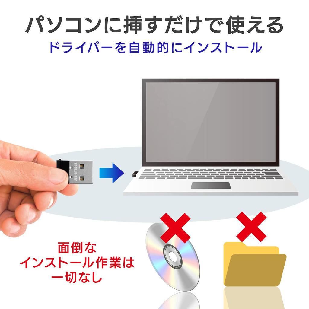 DATA Bluetooth Bluetooth 1 kompatibilní USB Japonský výrobce I-O adaptér, 5.0/Class adaptér, USB-BT50LE