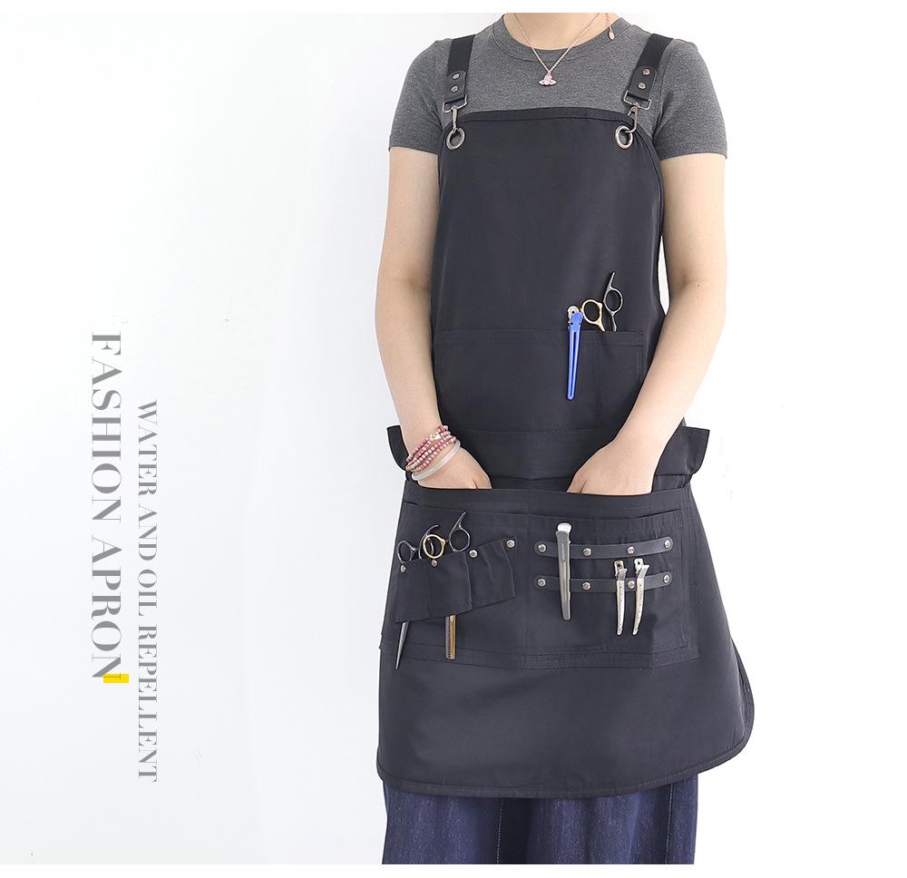Waterproof Stain-Resistant Barber Apron with Custom Logo for Hair Salon Work