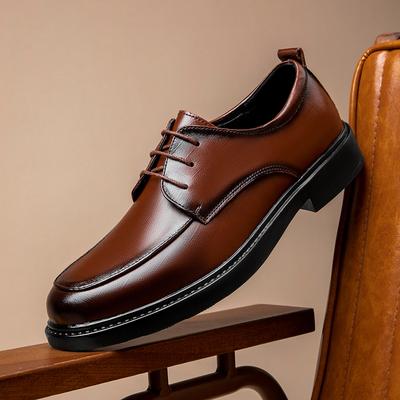 Casual Men Shoes Outdoor Fashion Luxury Brand Lace Up Oxford Formal Loafers Moccasins Italian Brown Male Wedding Flats Men Shoes