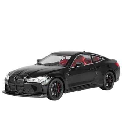 1/24 BMW M4 Coupe sakausējuma sporta automašīnas modelis, metāla sacīkšu automašīnas, transportlīdzekļu modeļa simulācija, skaņa, gaisma, kolekcija, bērnu rotaļlieta, dāvana