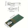 1pc-Titanium Folding Spork Outdoor Camping Supplies Hiking Backpacking Dinner Spork Utensil Tableware Fork Spoon for Hiking