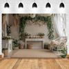 Easter Photo Backdrop Spring Flowers Easter Rabbit Eggs Photography Background for Kids Baby Shower Birthday Party Decoration
