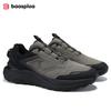 Baasploa men's hiking shoes, rotary buckle outdoor sports shoes, men's comfortable soft-soled casual walking shoes, anti-slip warm shoes
