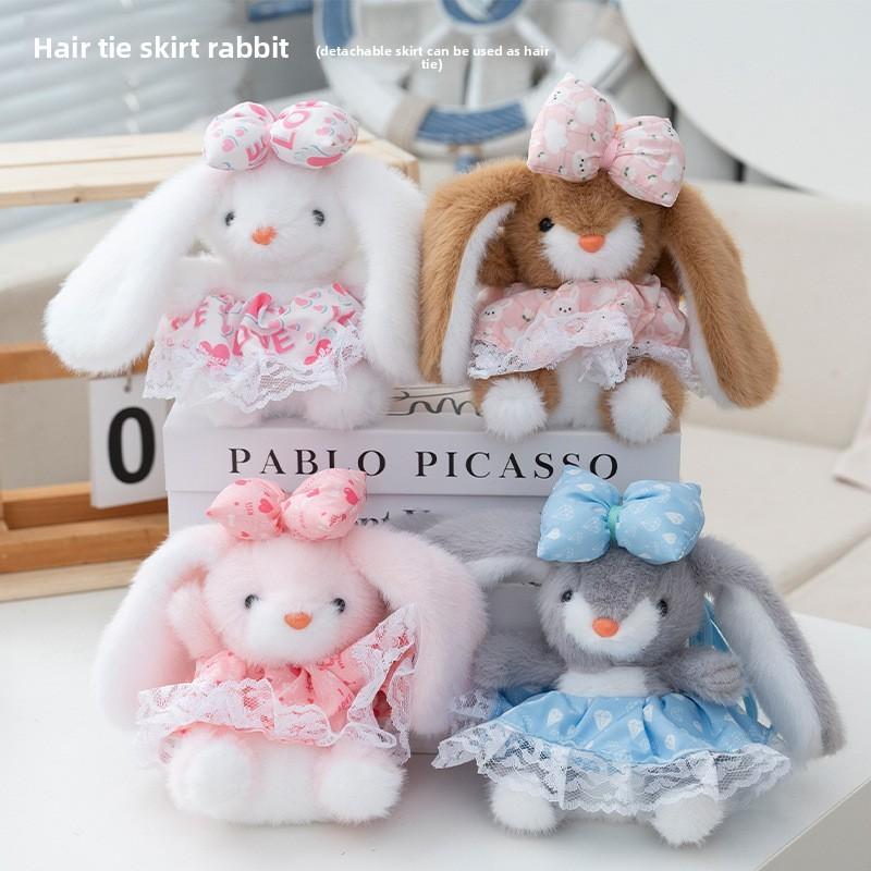 Cartoon Princess Fluffy Skirt Rabbit Doll With Pp Cotton Filling For Gifts