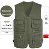 Gilet da arrampicata e fotografia multitasche da uomo taglie forti 10XL (Primavera Autunno)