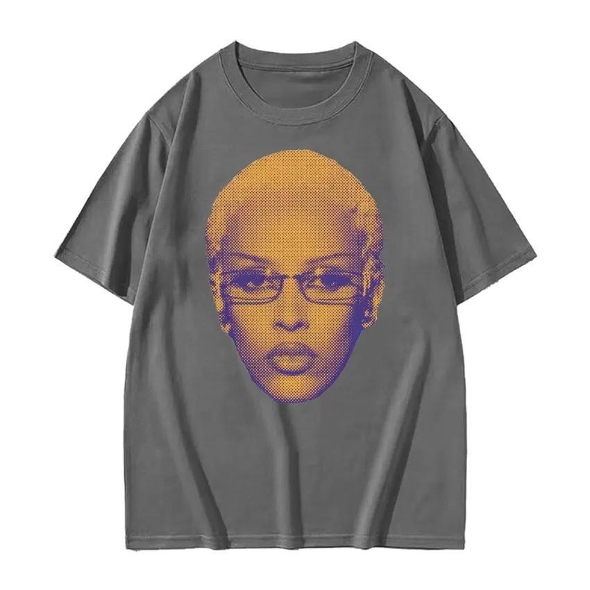 2026 Retro Rapper Doja Cat Face Graphic Tee Shirt Men Women 90s Fashion Classic TShirts Casual High Quality Cotton Tshirt Tops