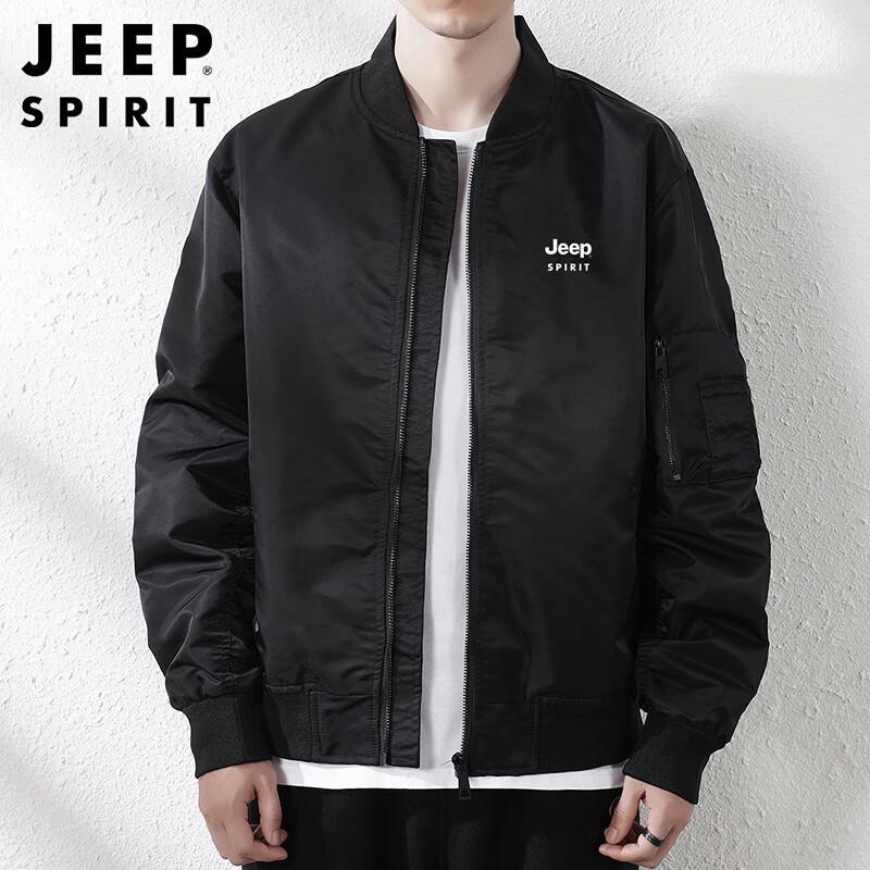 JEEP SPIRIT Men's Korean Style Stand-Collar Bomber Jacket