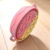 Silicone Pet Slow Feeder Bowl with Dual Handles Suction Cup Anti-Choking Slow Down Eating Food Bowl for Small Medium Large Breed Dogs