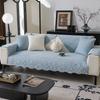 Short Pulsh Sofa Cover Non Slip French Style Sofas Cushion Solid Color L Shape Couch Towel Protector for Living Room Decor