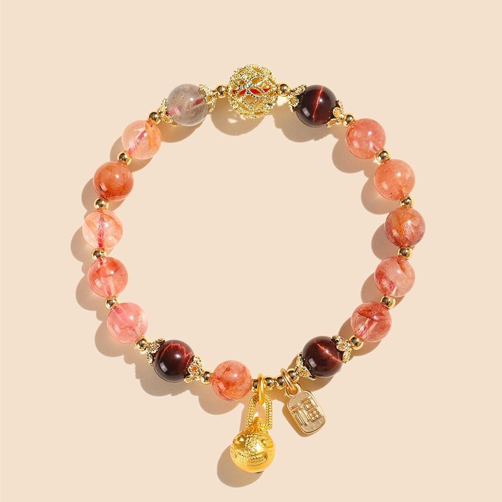 Glücklicher Tyrann Kristallarmband: Schickes Damen-Perlendesign für beste Freundinnen.