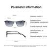 Metal One Lens Two Uses Anti-blue Light Myopia Sunglasses for Men Driving Fishing Sun Protection Rectangular Frame Glasses
