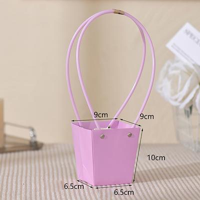1Pc Handle Kraft Paper Flower Bags Flowers Wrapping Gift Flower Packaging Boxes For Home Wedding Party Decoration