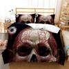 3D Digital Printed Bedding Set, Black Skull Head Series Bedding Cover, Pillowcase, Duvet Cover, AU240 * 270, Extra Large Home Decoration