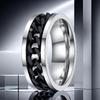 Men's Non-Fading Rotating Titanium Steel Ring - Stainless Steel Hand Jewelry