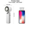 Portable Handheld Fan, USB Rechargeable Digital Display Fan, Foldable Desktop Fan, Cooling & Ice Compress Hanging Neck Fan with Lanyard