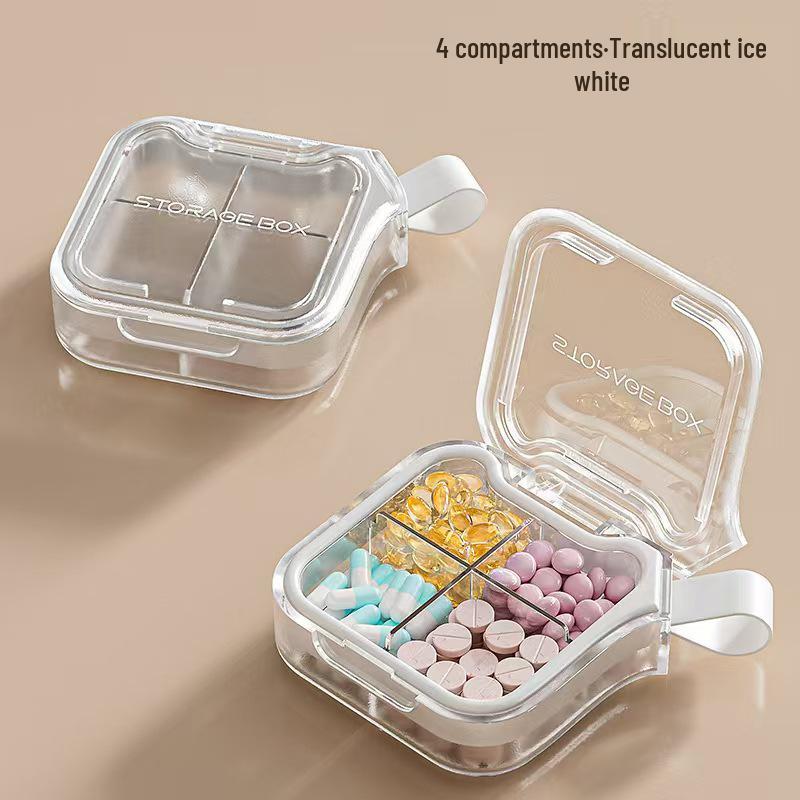 7-Compartment Portable Pill Box for Weekly Medication, 3 Meals a Day, Compact Carry-On Storage