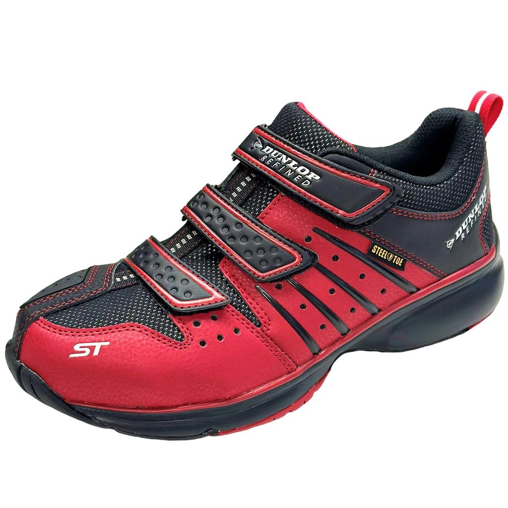 Safety Work Safety Riding Cm [Dunlop Refined] Shoes, Shoes, 4E, Wide, Lightweight, Shoes, Shoes, ST3020, Men's, Red, 28.0