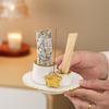 Ceramic Incense Burner Candle Holder Aromatherapy Candlestick Holder Sage Tray Holy Wood Burning Stand Incense Ash Collector