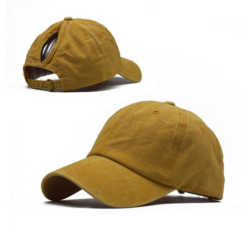 Solid Simple Color Women Casual Sun Shading Cotton Baseball Cap Outdoor For