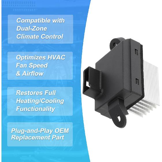 HVAC Blower Motor Resistor for Chevrolet Malibu 2004-2012 Replace No.RU374/22688134/10381264/22729173/22735281