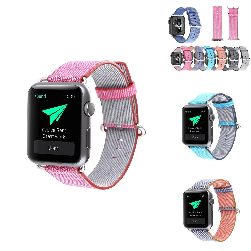 For Apple Watch Multi Color Woven Adjustable Strap For Fashionable Men And Women