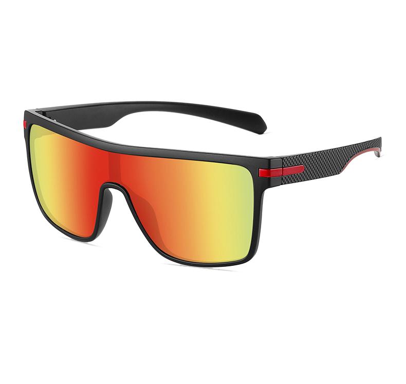 Lunettes de Soleil HD UV400 Hommes Femmes Marque Designer Verre Miroir Lunettes Monobloc Lunettes de Soleil Masque