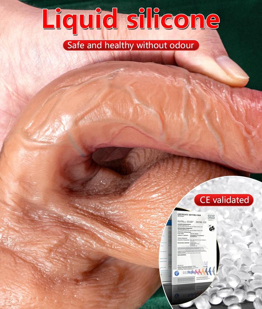 Meat-King Super Soft Dildo with Egg Female Sex Toys Liquid Silicone Simulation Phallus Suction Cup Female Masturbation Devices