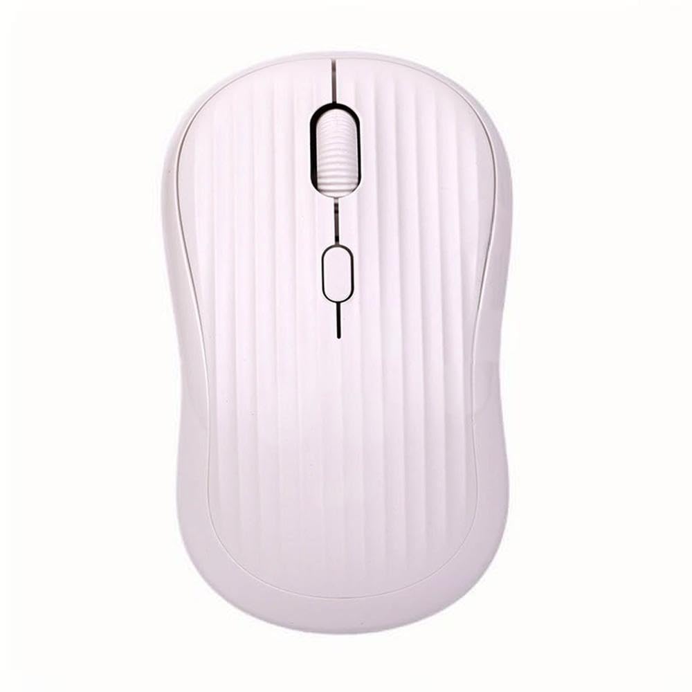 Wireless Bluetooth & 2.4GHz Quiet Mouse with 3 DPI Settings, USB Receiver, Type-C Rechargeable, Long Battery Life, Ergonomic Design, Stylish Striped