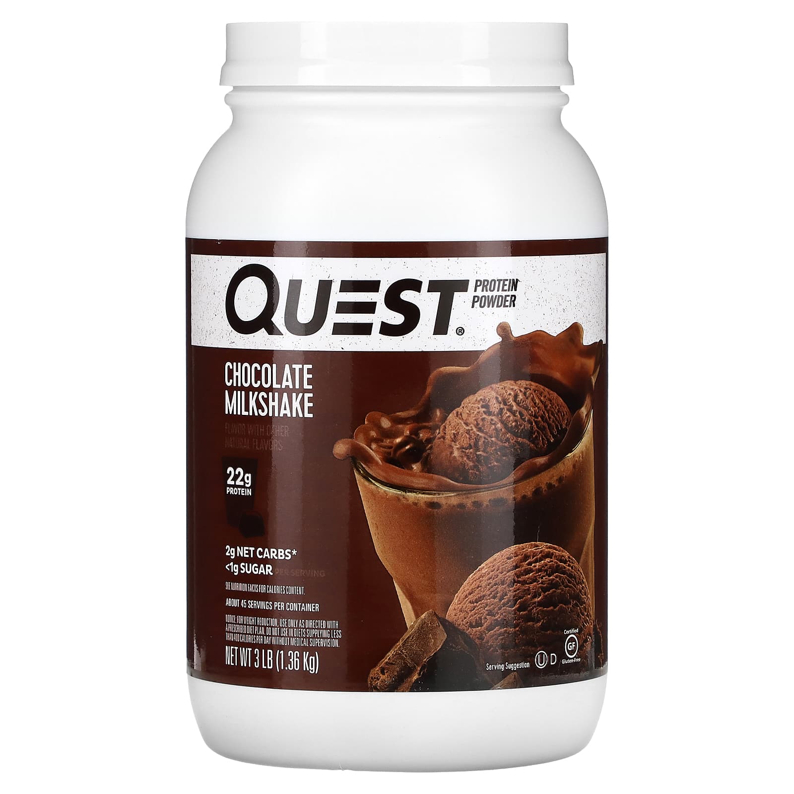 

Protein Powder, Chocolate Milkshake, 1.36Kg(3Lb)