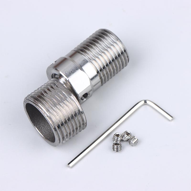 304 Edelstahl Winkel-Bogen-Fuß 360° Drehbar Winkelverstellung Exzenterschraube Eckwandmontage Duscharmatur Adapter