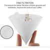 D5 100 Kaffeefilter Ungebleichte Konische Filter, Einweg aus Natürlicher Bambusfaser, für Manuelle/Tragbare Kaffeefiltermaschinen